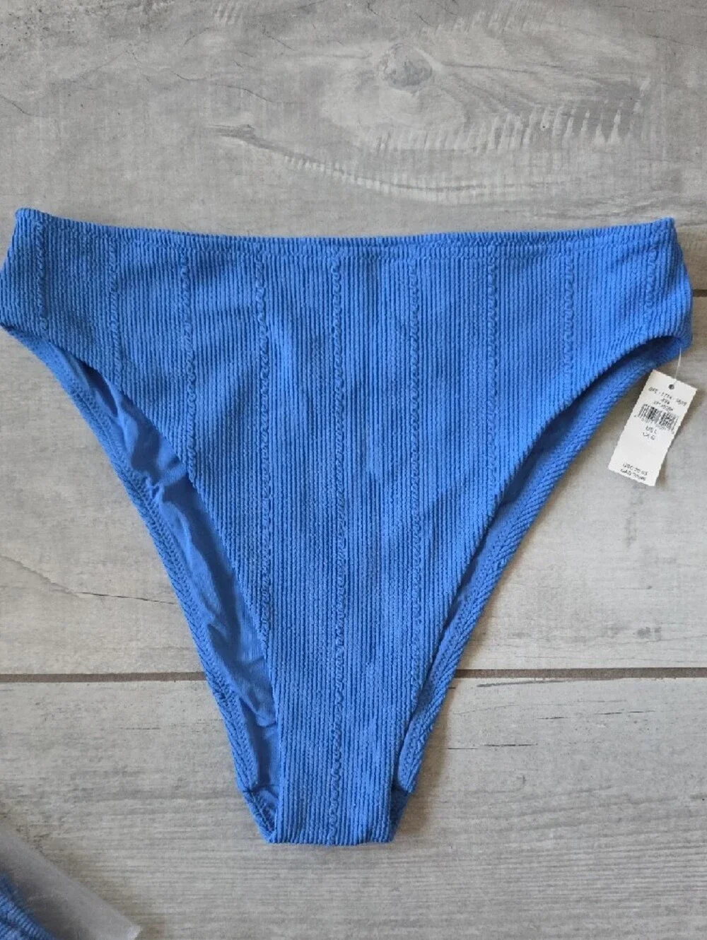 Aerie Blue Ribbed Bikini Set - Picture 6 of 9